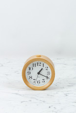 Lemnos Clocks Japanese Beechwood Riki Alarm Clock - Natural - 4.5"